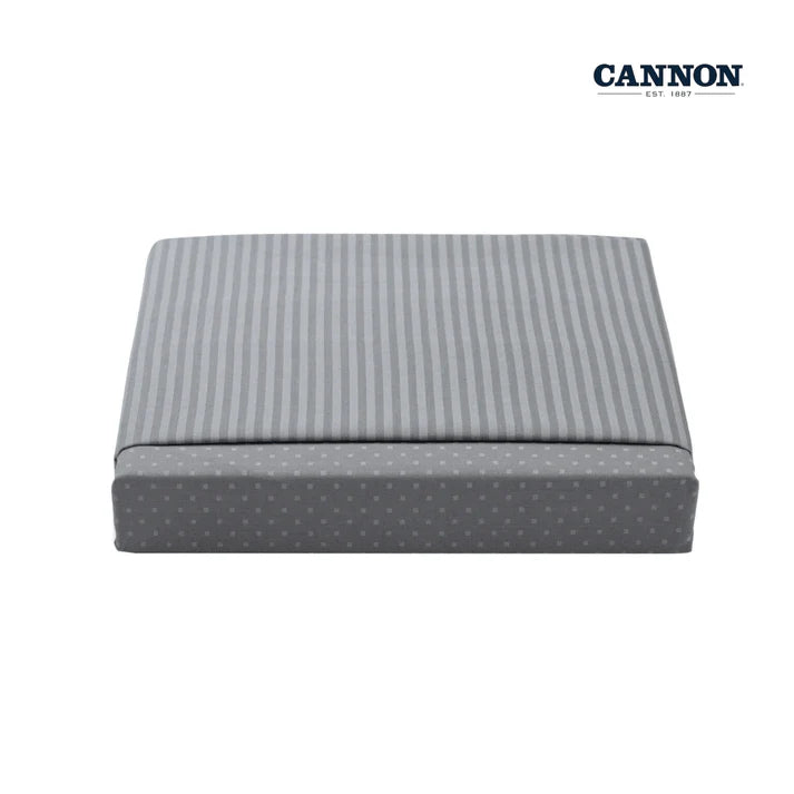 CANNON DOTS & STRIPE POLY COTTON 50/50 SOLID FITTED SHEET SET