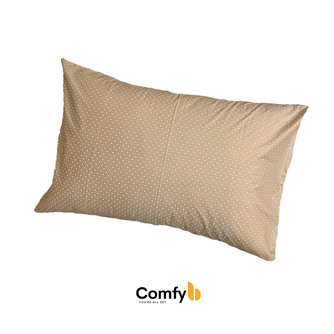 COMFYB DOTS POLY COTTON SOLID PILLOWCASES 2 PIECES