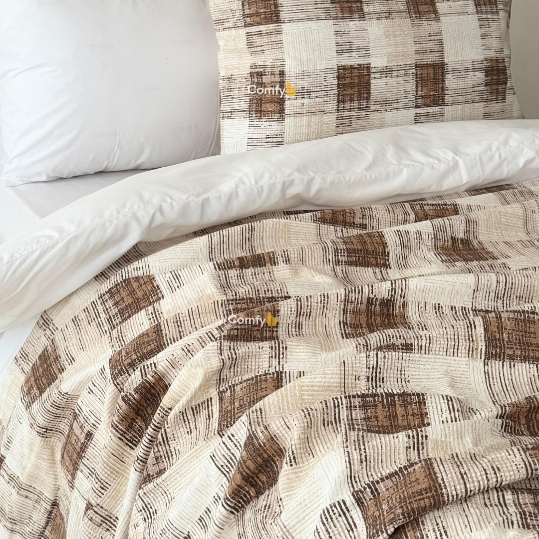 COMFYB 100% COTTON PRINTED PIKE BLANKET SQUARE
