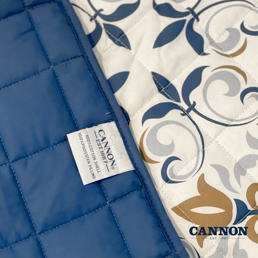CANNON 100% COTTON PRINTED BEDSPREAD SET