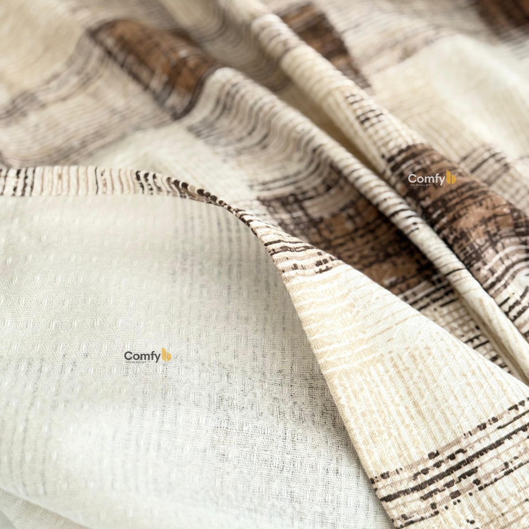 COMFYB 100% COTTON PRINTED PIKE BLANKET SQUARE