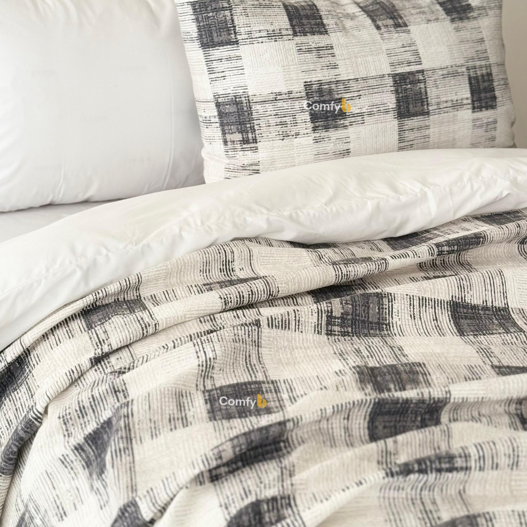 COMFYB 100% COTTON PRINTED PIKE BLANKET SQUARE