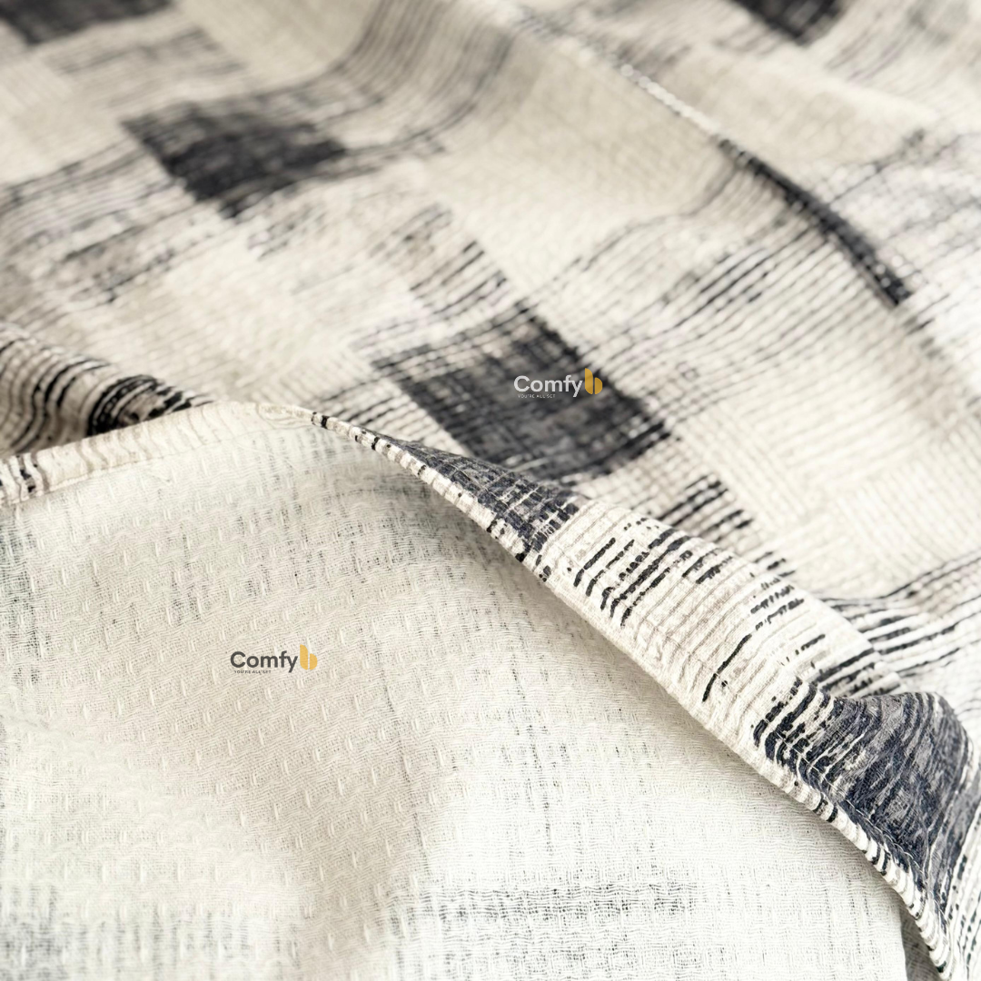 COMFYB 100% COTTON PRINTED PIKE BLANKET SQUARE
