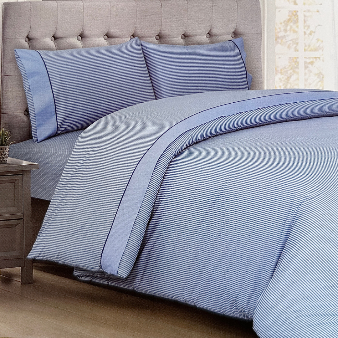 CANNON DOTS & STRIPE POLY COTTON 50/50 SOLID BED SETS