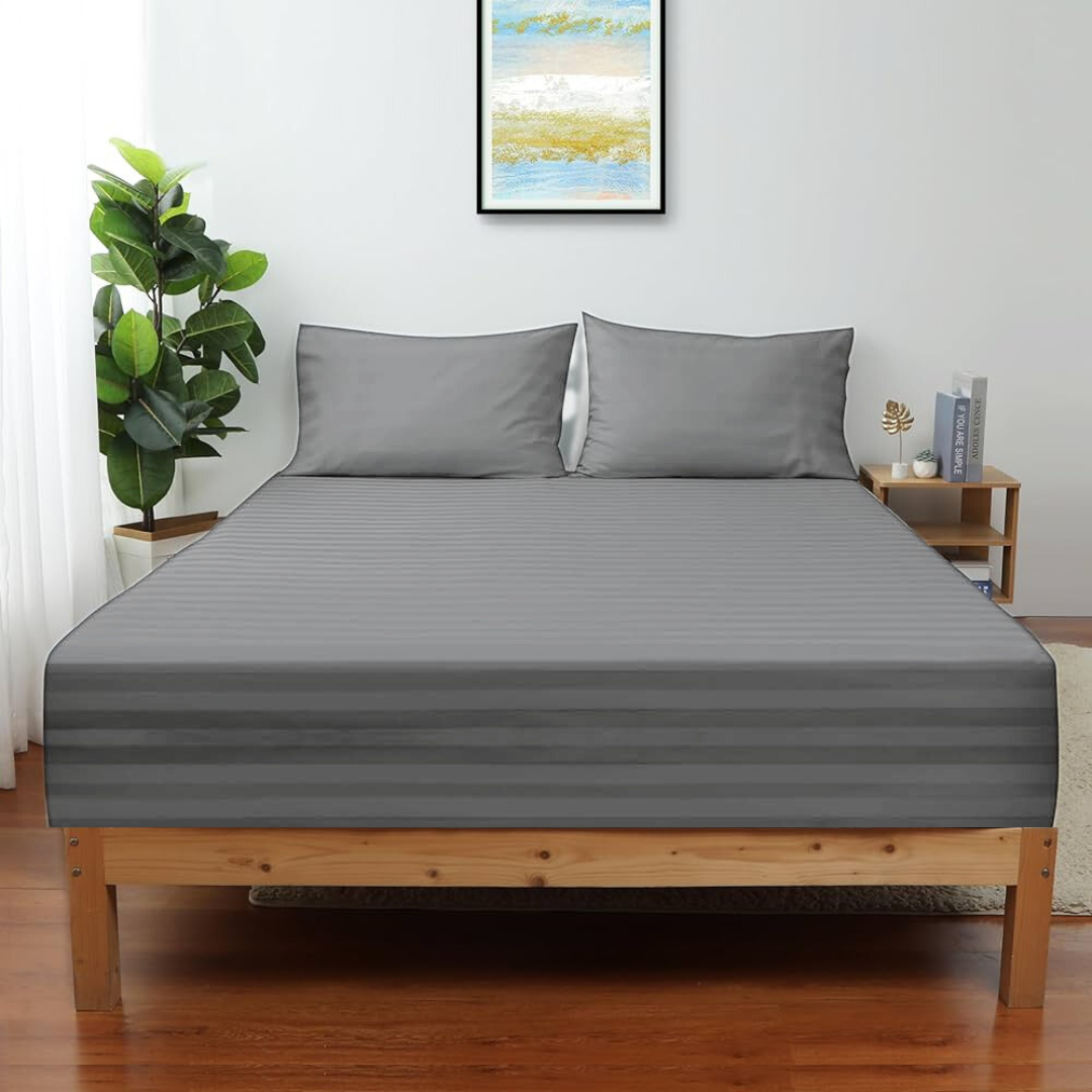 COMFYB LUXURY 100% COTTON SATIN FITTED SHEET SETS SOLID