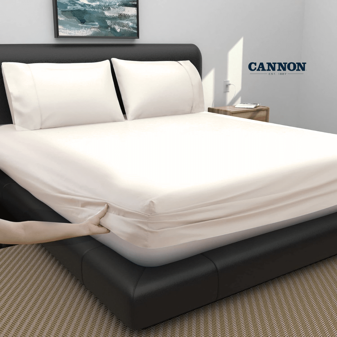 CANNON 100% COTTON FITTED SHEETS SET NEUTRAL