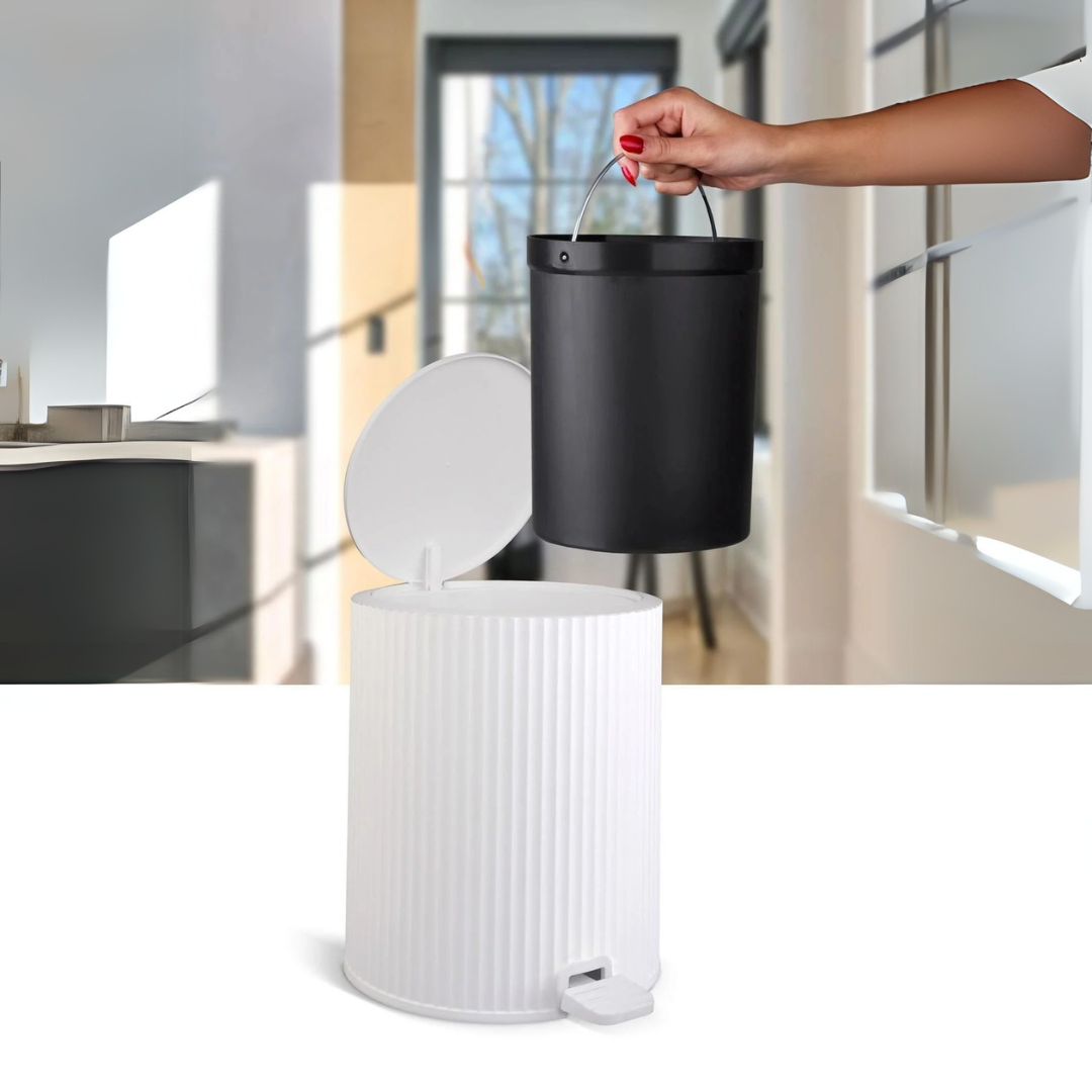 OKY COLISEUM ROUND TRASH CAN WITH PEDAL