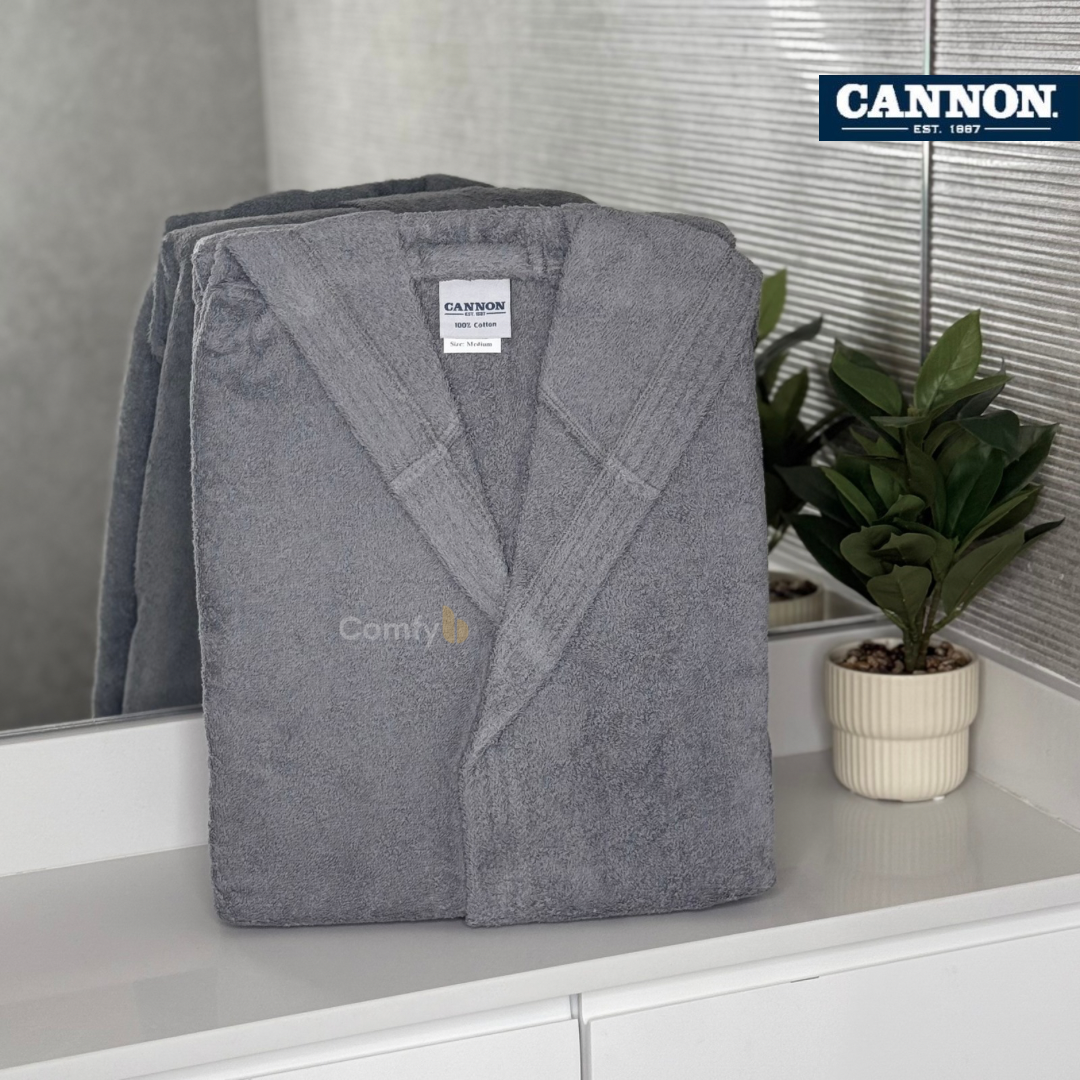 CANNON SINGLE BATHROBE 100% COTTON