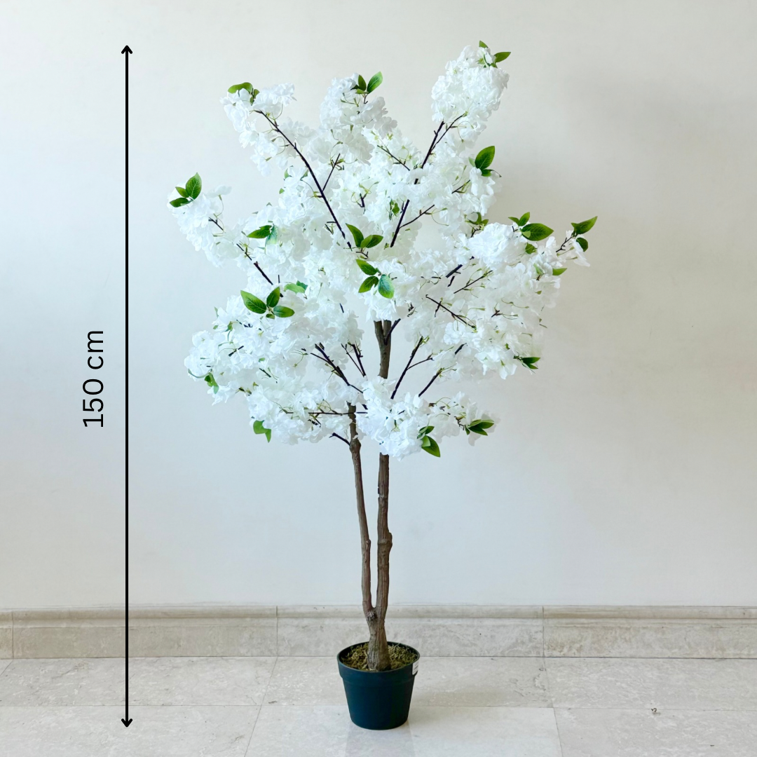 ARTIFICIAL CHERRY BLOSSOM WHITE TREE