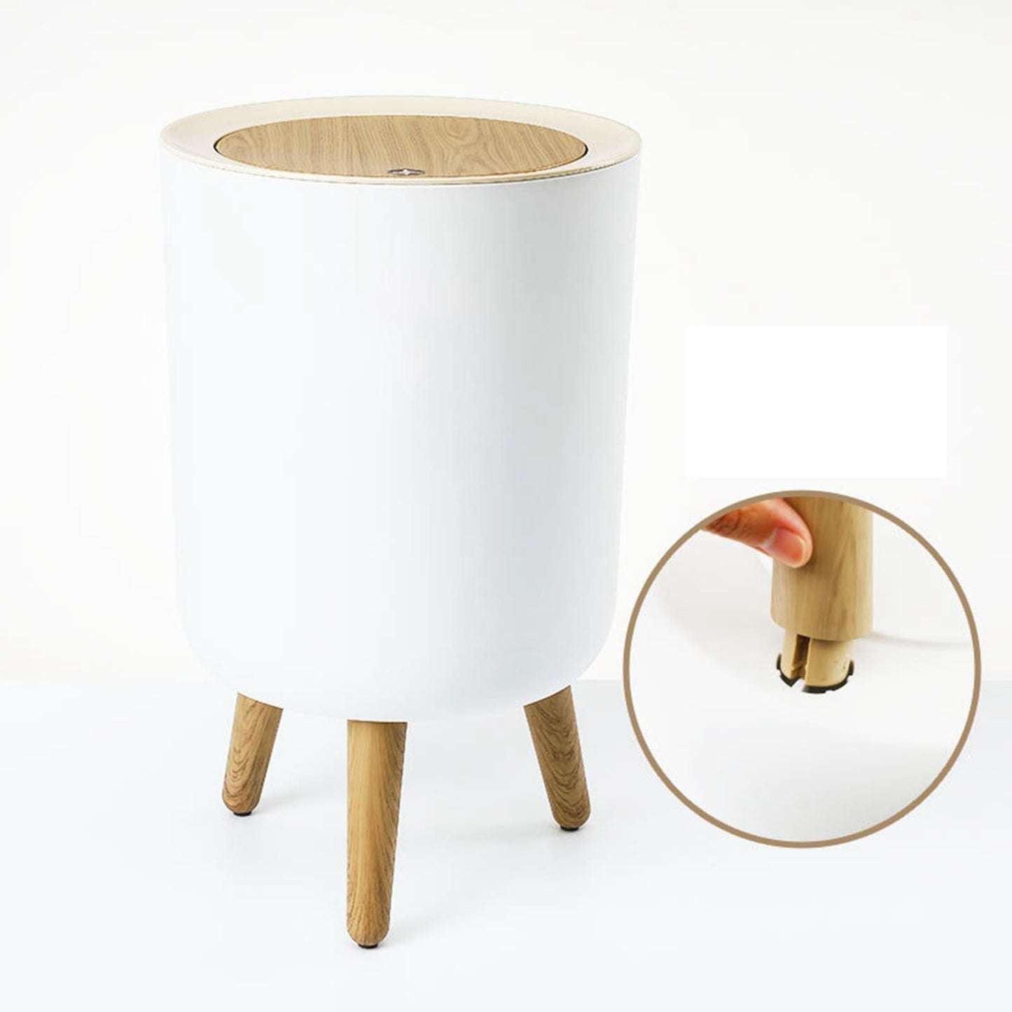 KEPO TRASH CAN WITH LID & 3 FEET ROUND