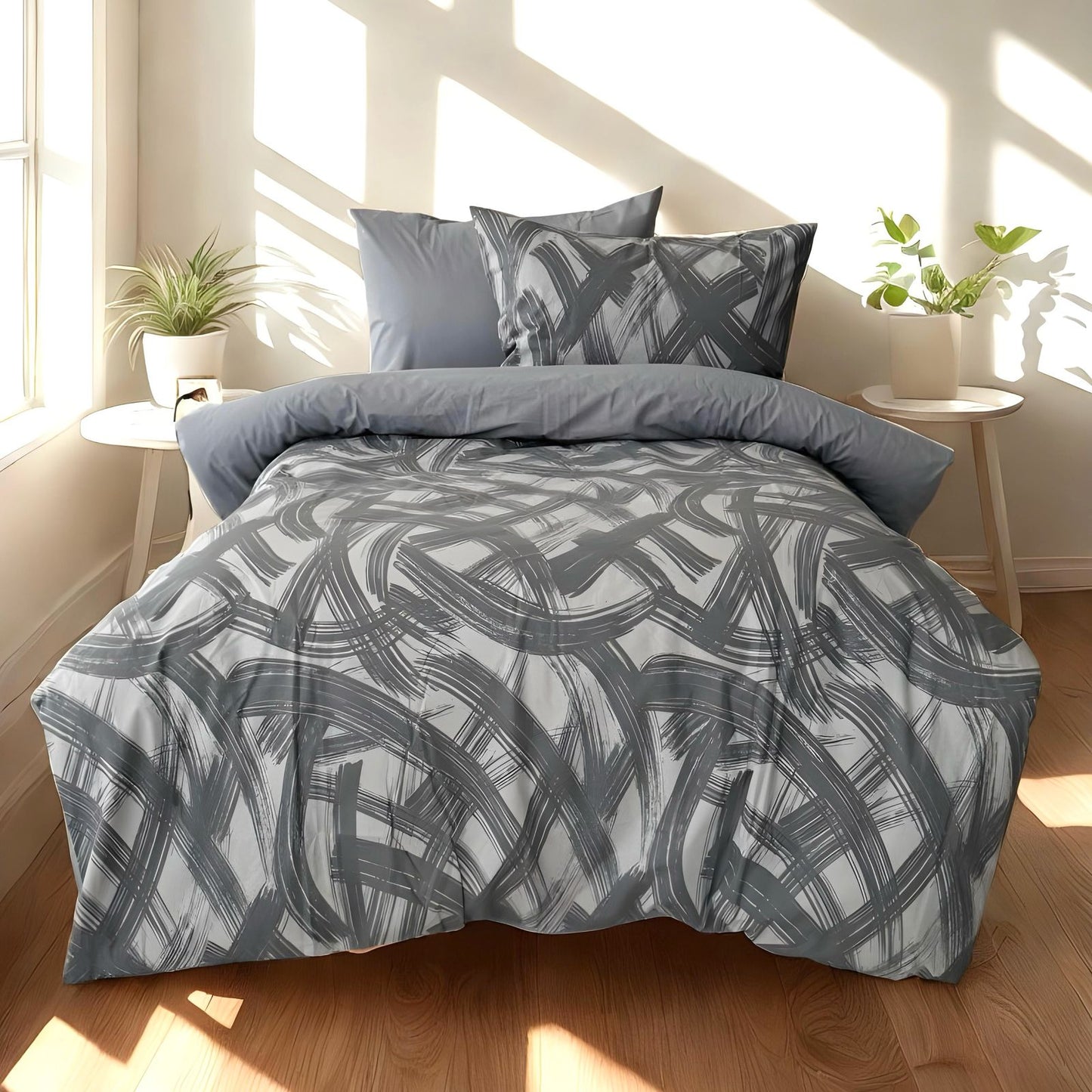 COMFYB 100% COTTON REVERSIBLE BED SET WAVES