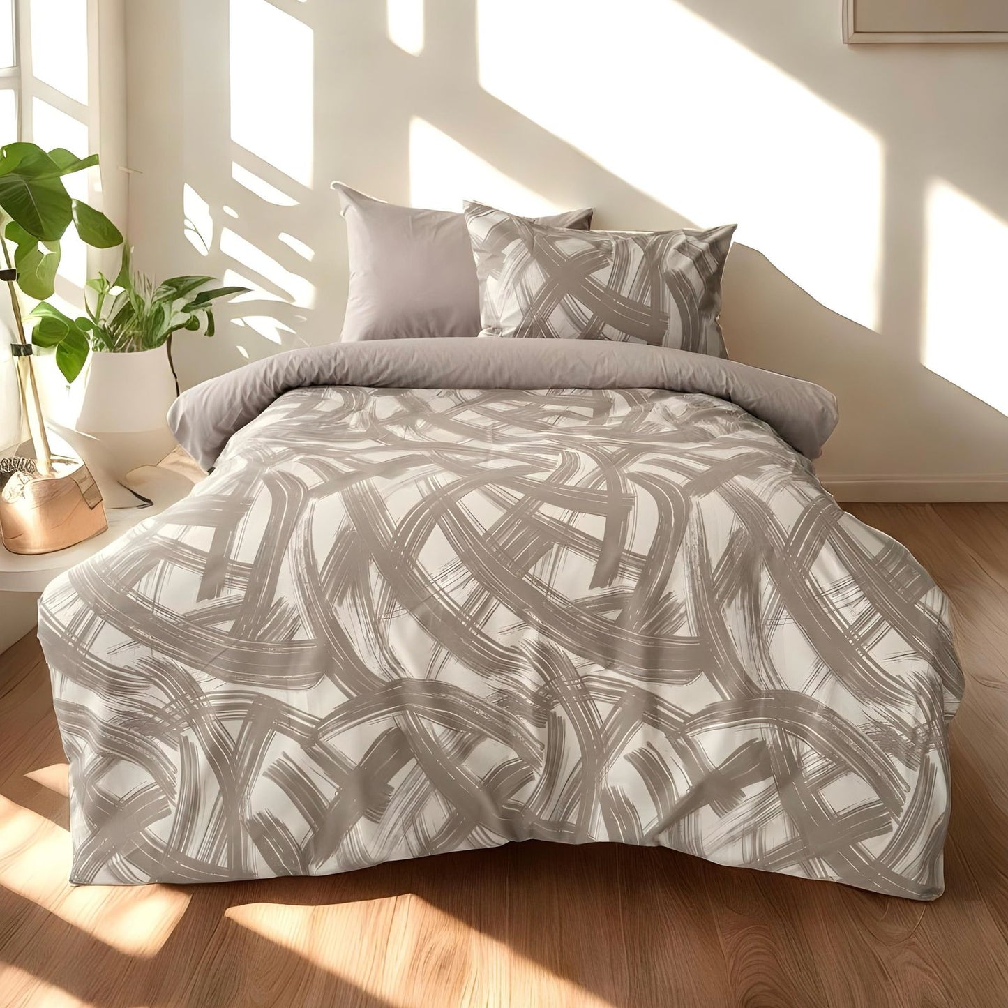 COMFYB 100% COTTON REVERSIBLE BED SET WAVES