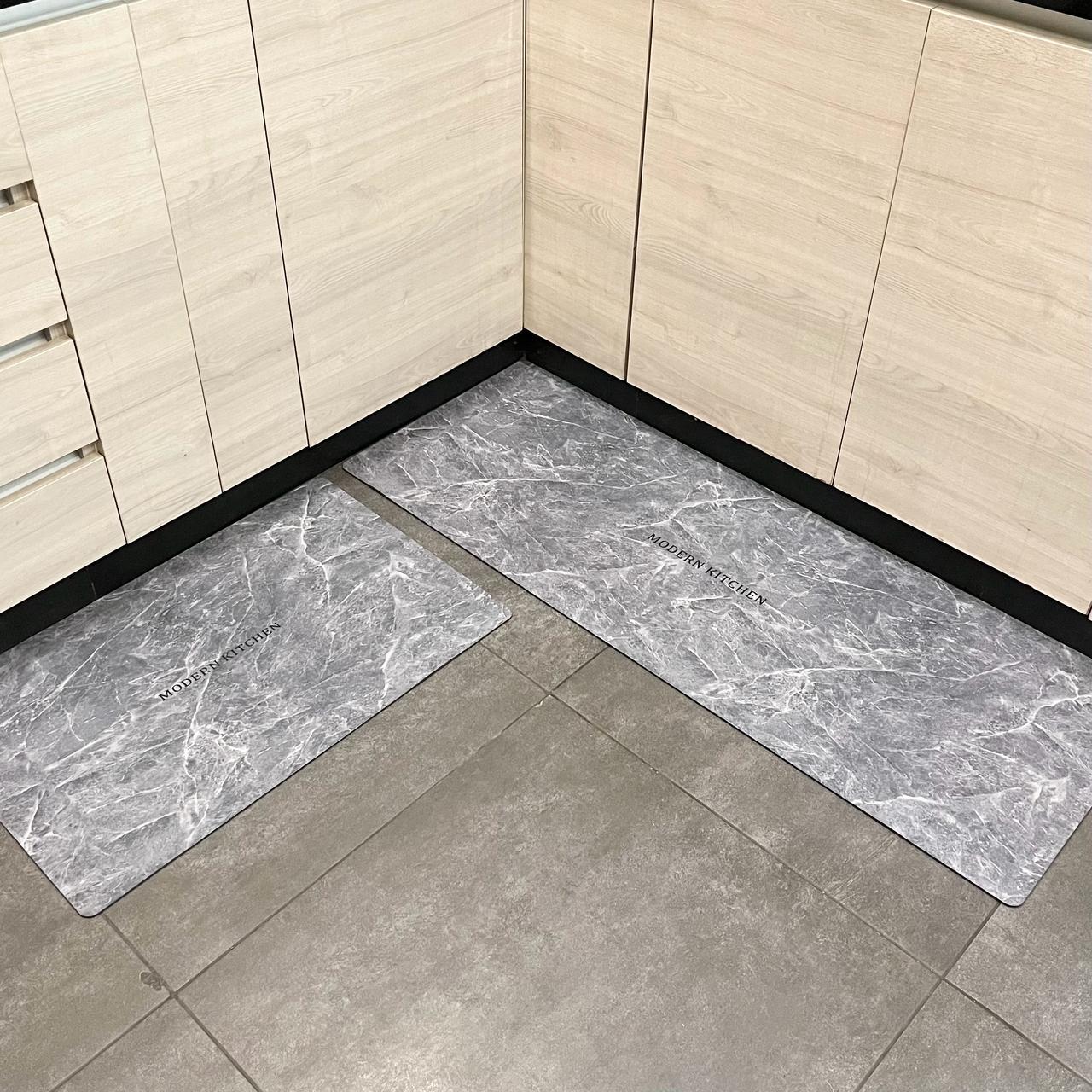 ANTISLIP RUBBER KITCHEN MAT SET 2 PIECE MODERN KITCHEN