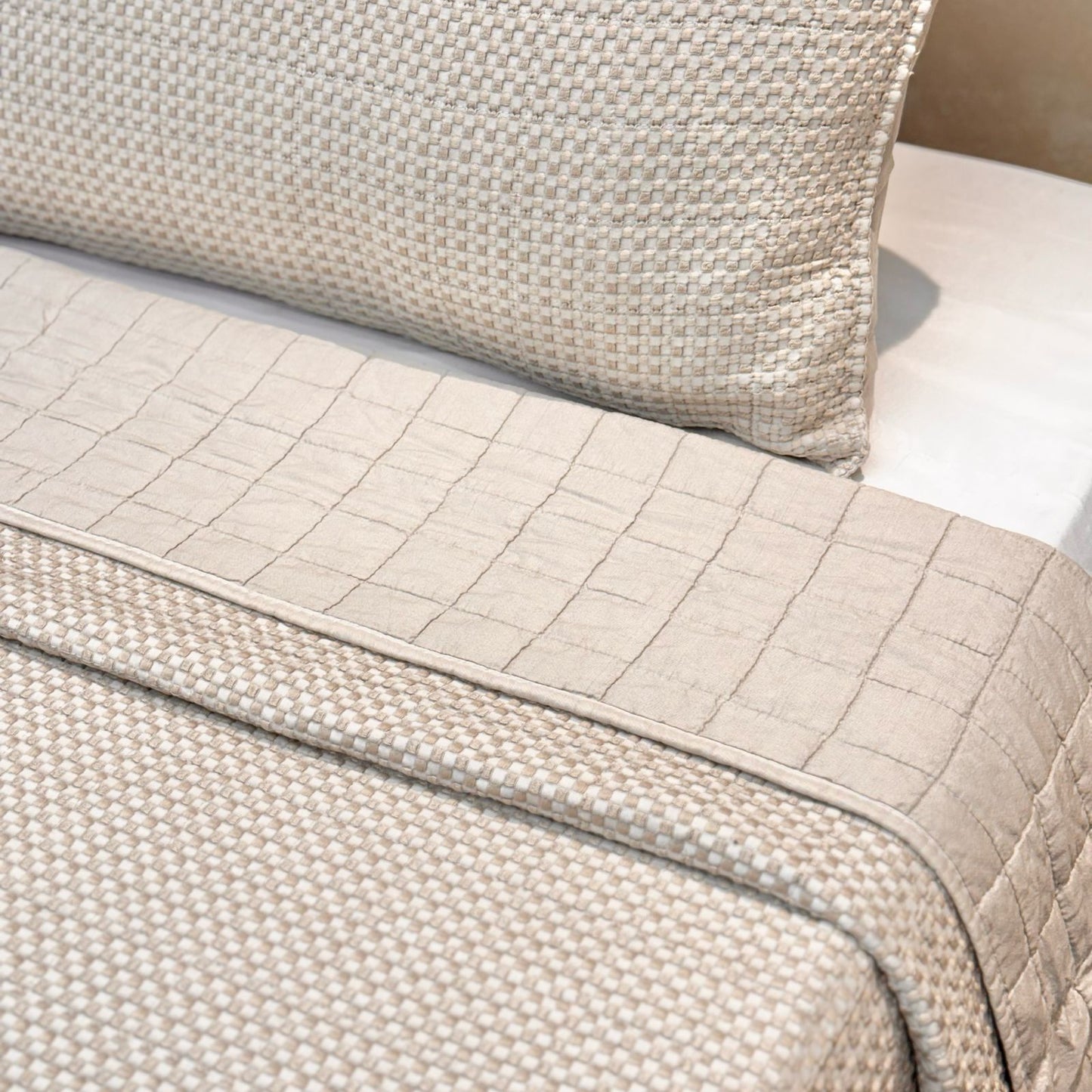 FLAX STONE WASH BEDSPREAD SOLID