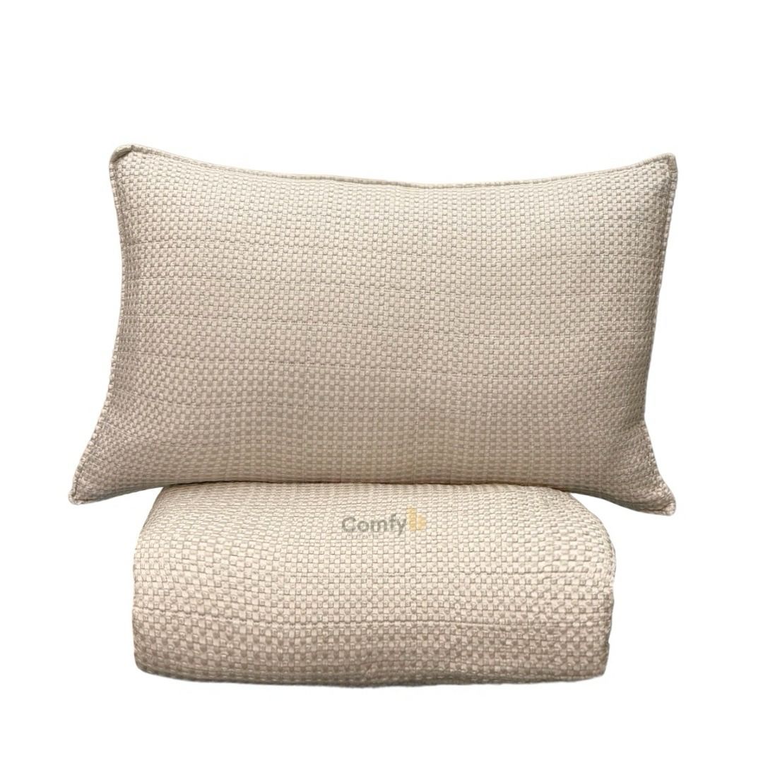 FLAX STONE WASH BEDSPREAD SOLID