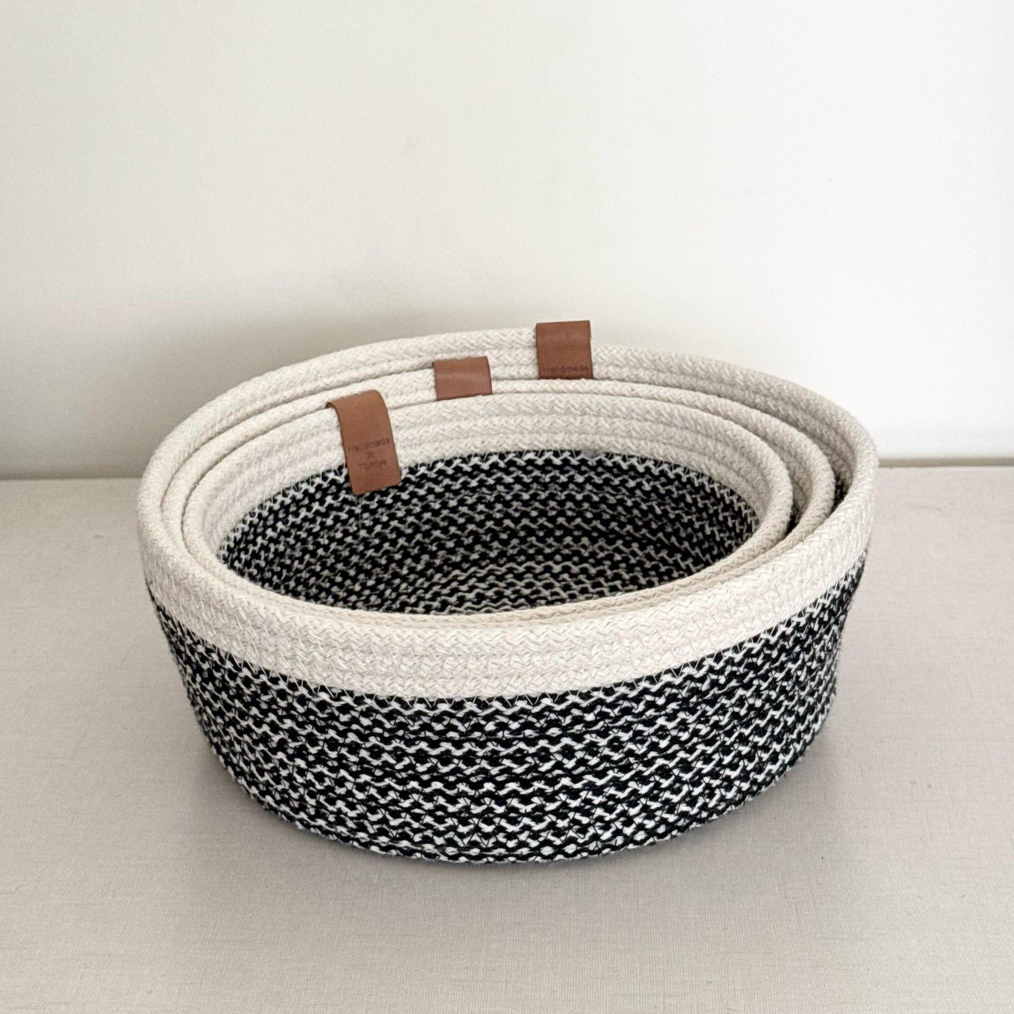 PND WOVEN ROUND BASKET SET 3-PIECE