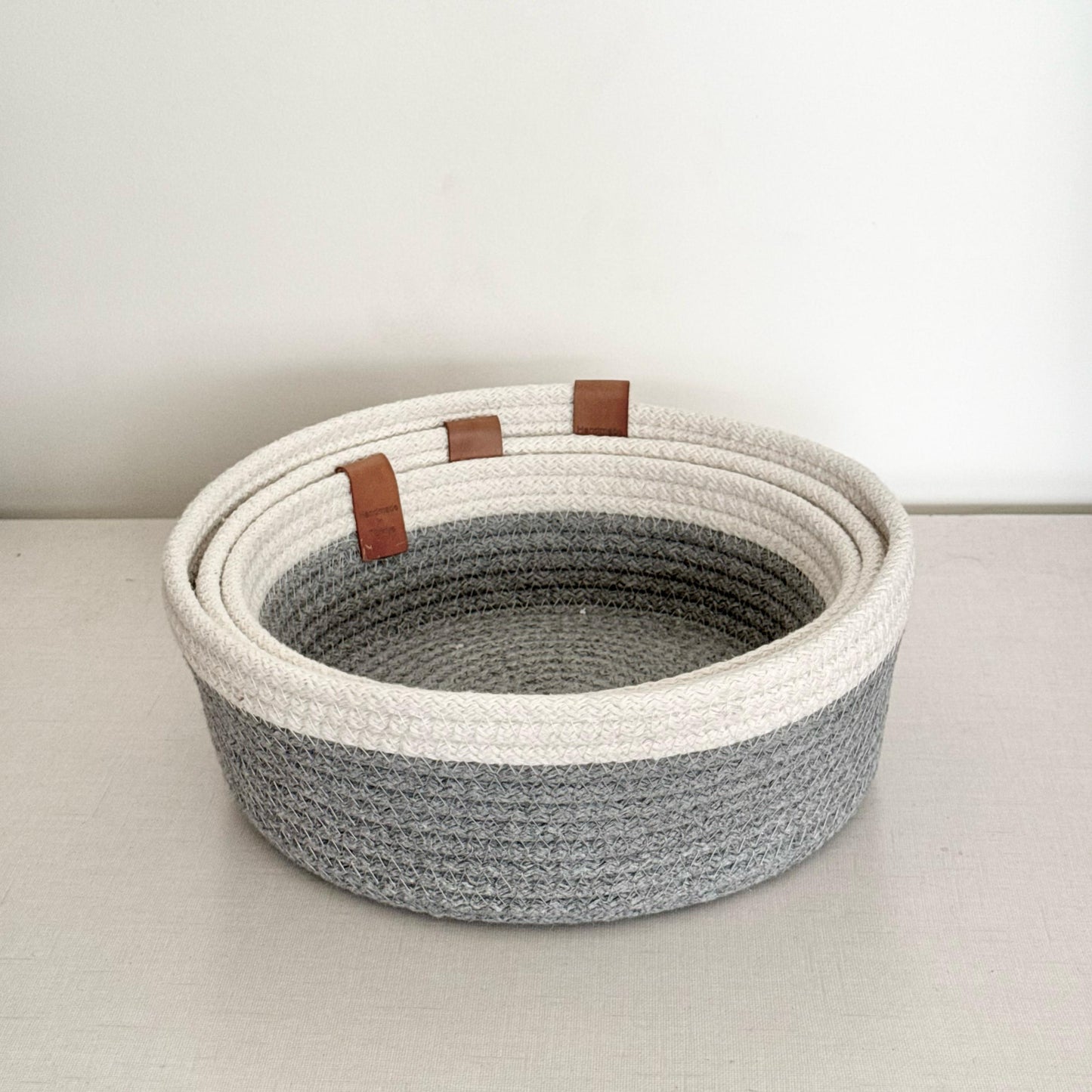 PND WOVEN ROUND BASKET SET 3-PIECE