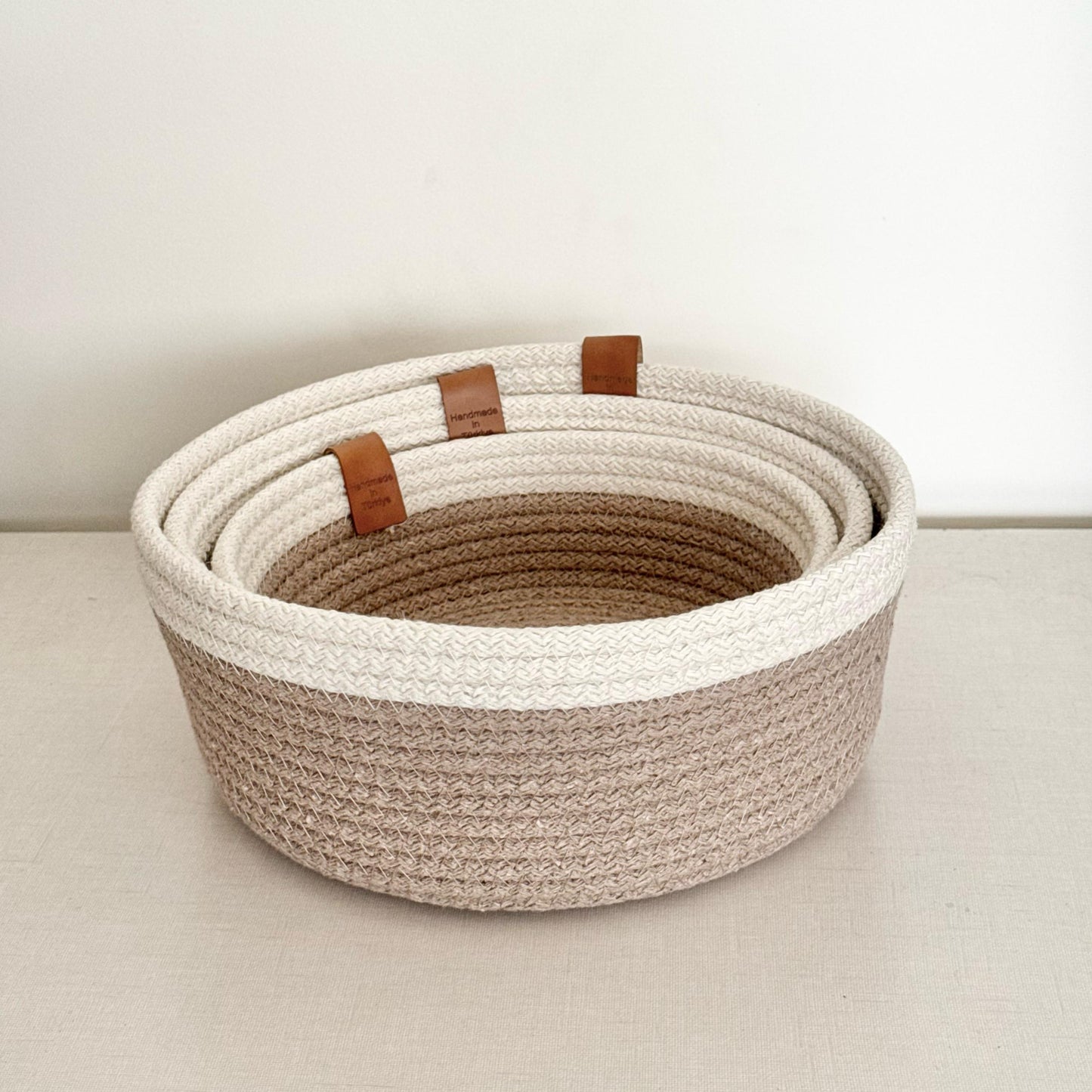 PND WOVEN ROUND BASKET SET 3-PIECE