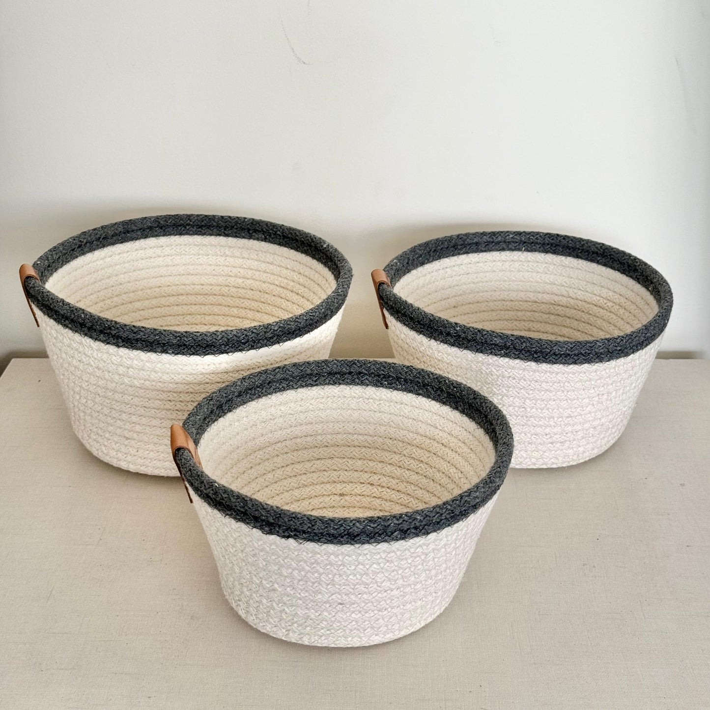 PND WOVEN ROUND BASKET SET 3-PIECE