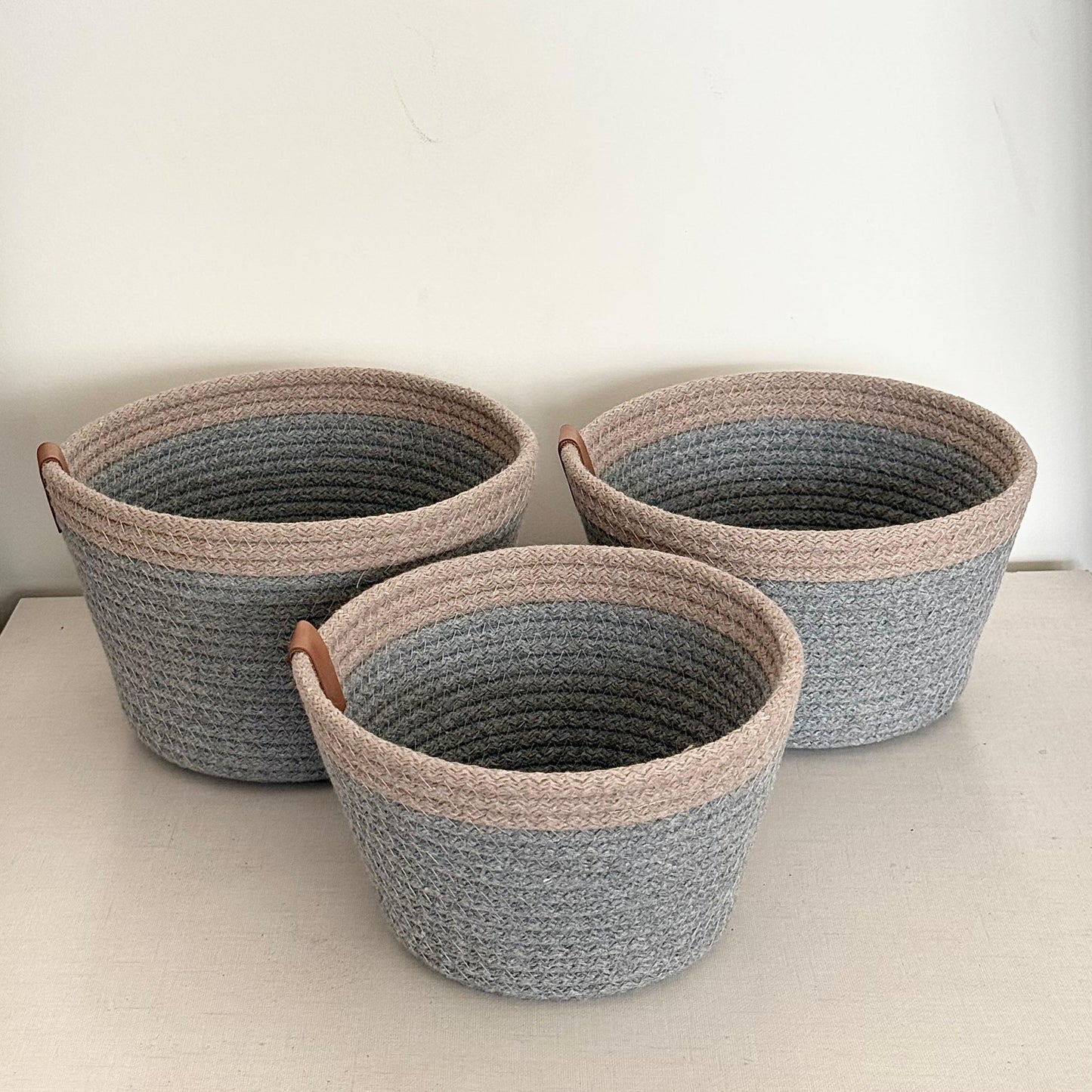 PND WOVEN ROUND BASKET SET 3-PIECE