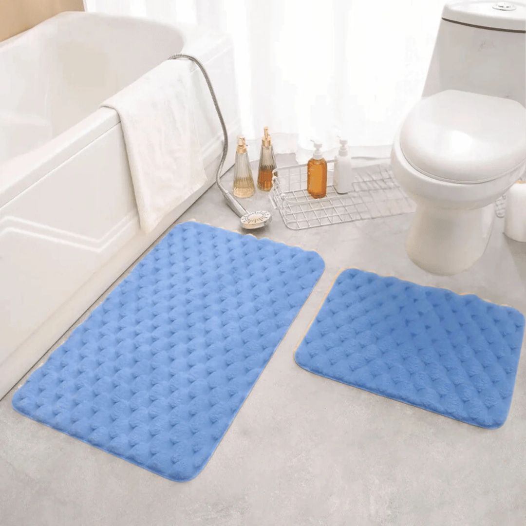 CHENILLE FLUFFY BATHMAT SET 2 PIECE