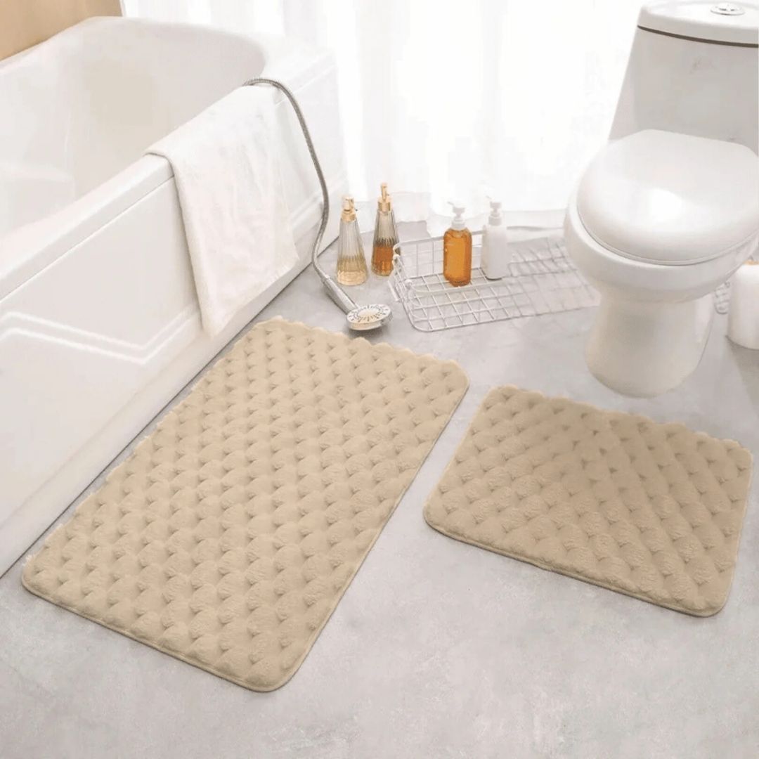 CHENILLE FLUFFY BATHMAT SET 2 PIECE