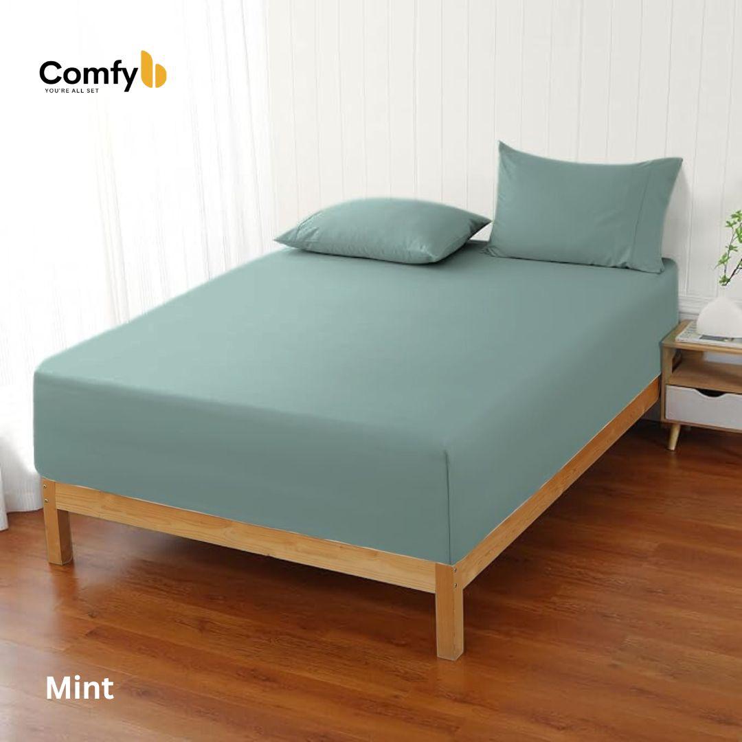 COMFYB 100% COTTON FITTED SHEET SET SOLID