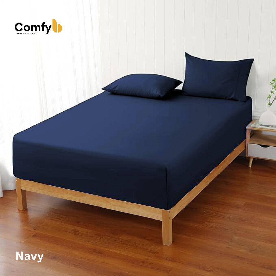 COMFYB 100% COTTON FITTED SHEET SET SOLID