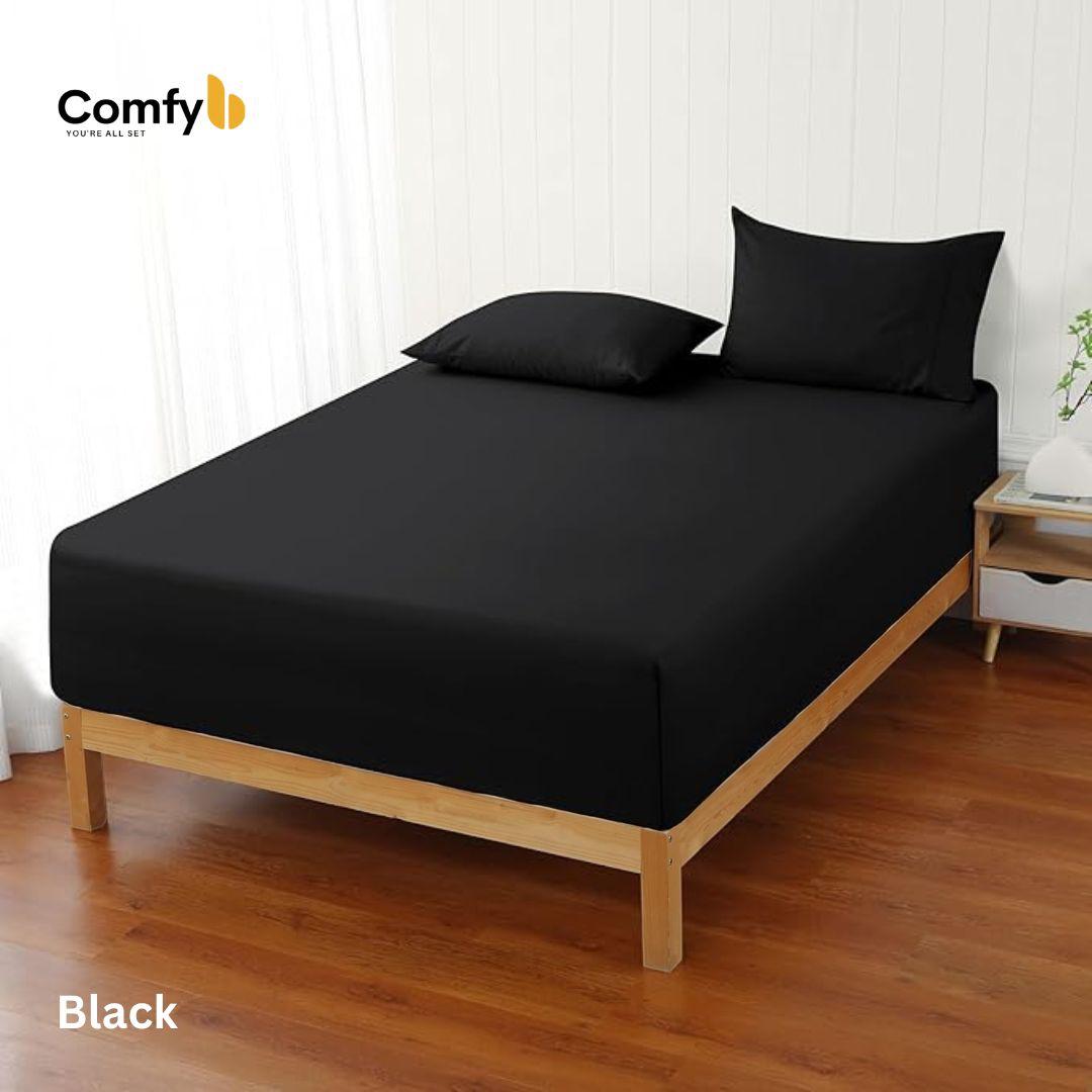 COMFYB 100% COTTON FITTED SHEET SET SOLID