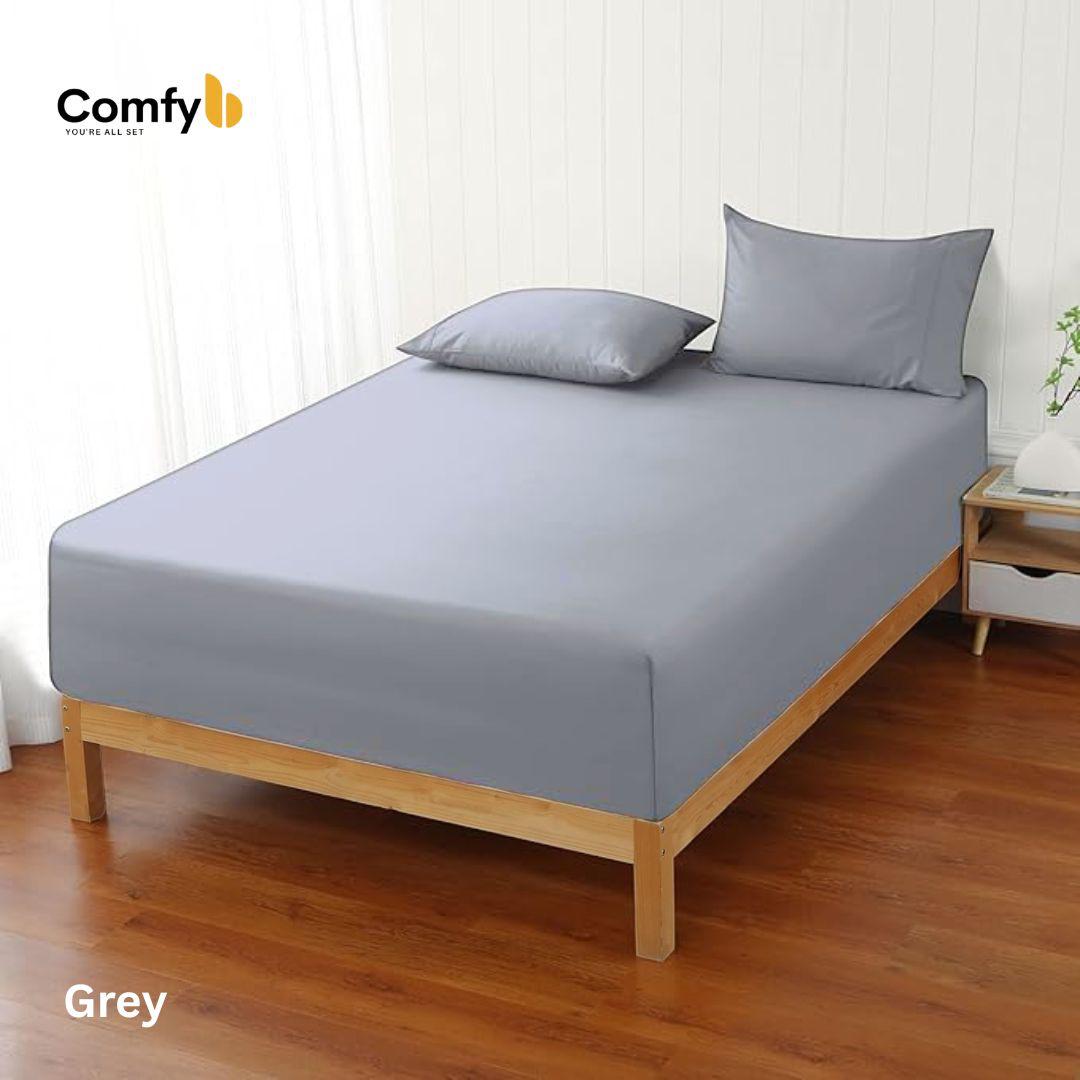 COMFYB 100% COTTON FITTED SHEET SET SOLID