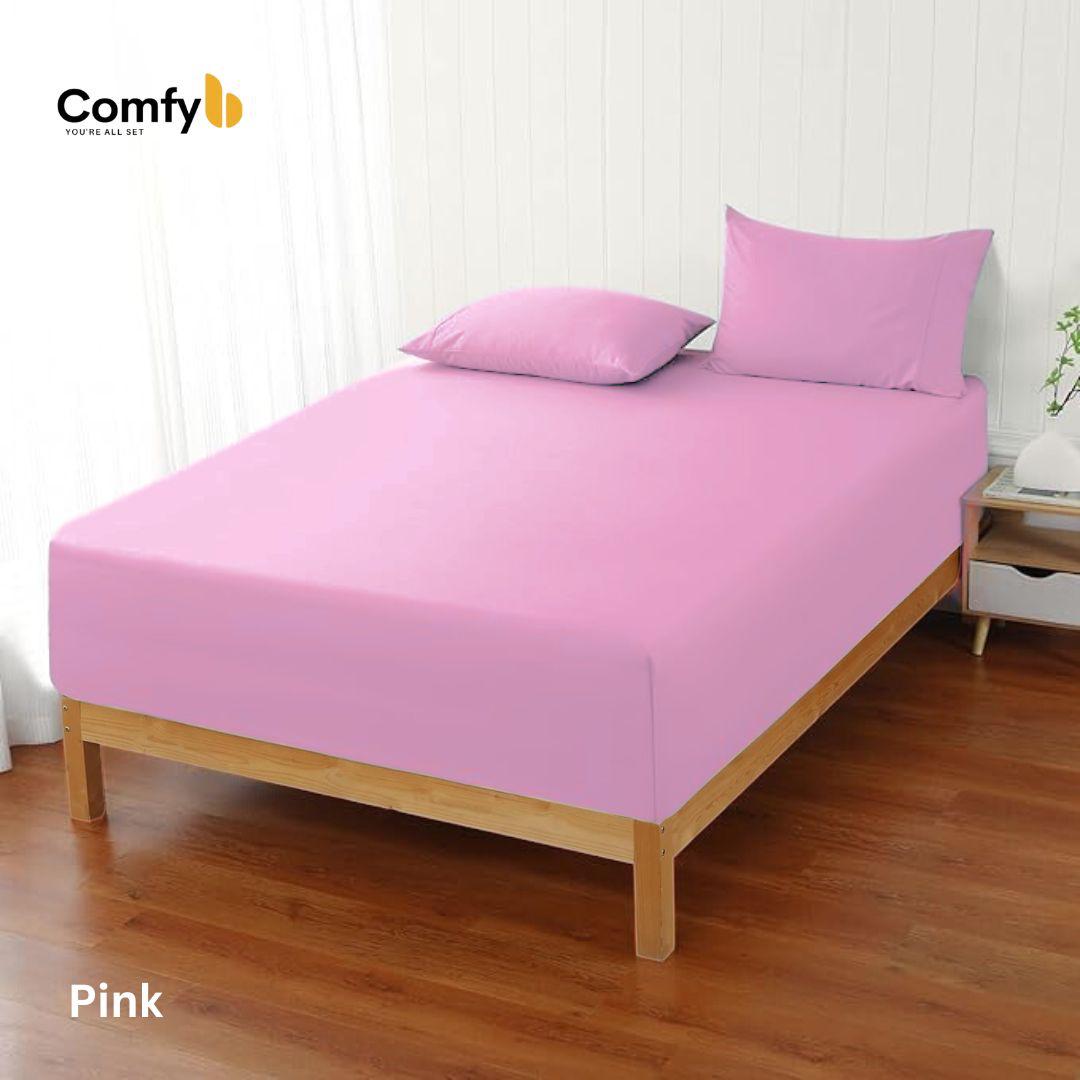 COMFYB 100% COTTON FITTED SHEET SET SOLID