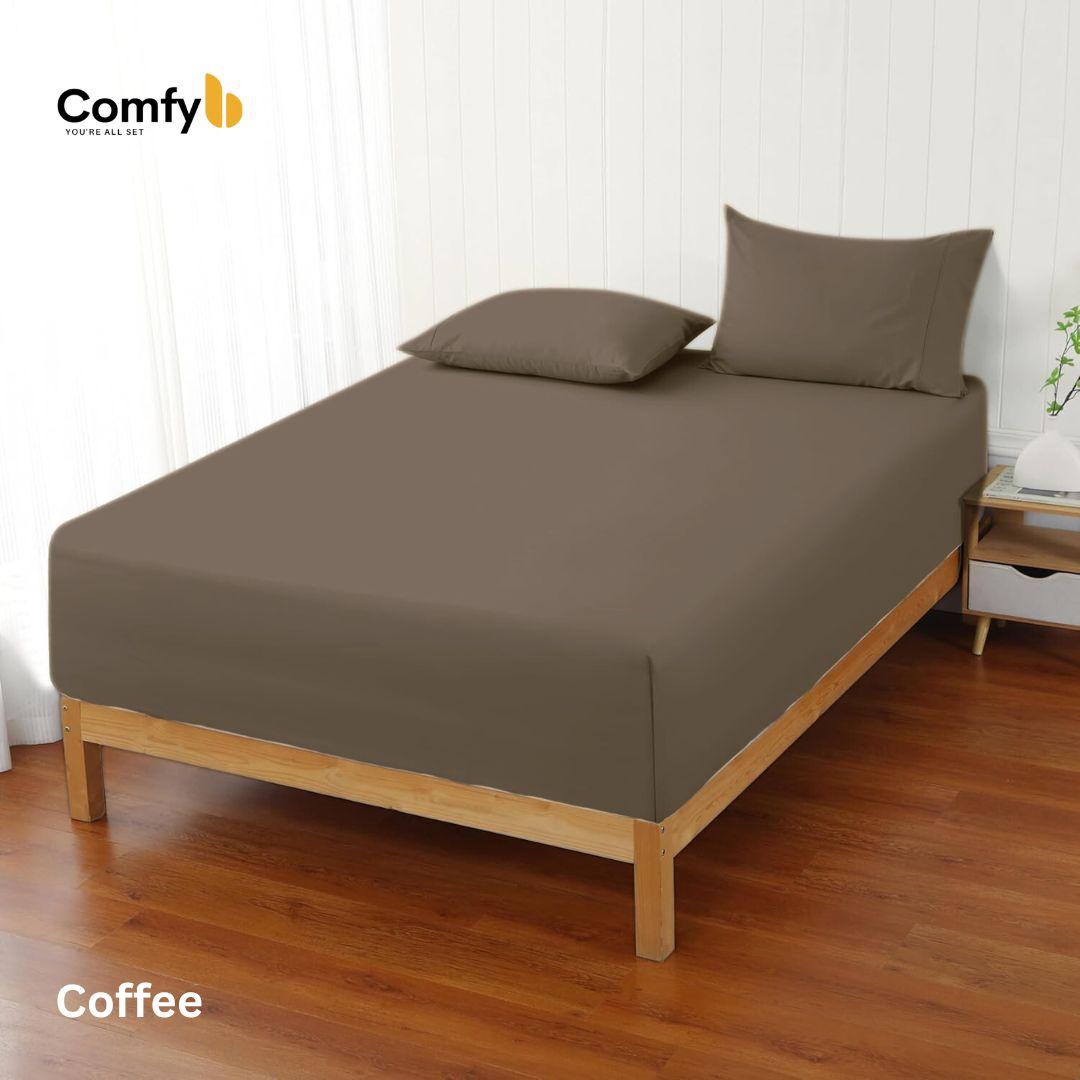 COMFYB 100% COTTON FITTED SHEET SET SOLID