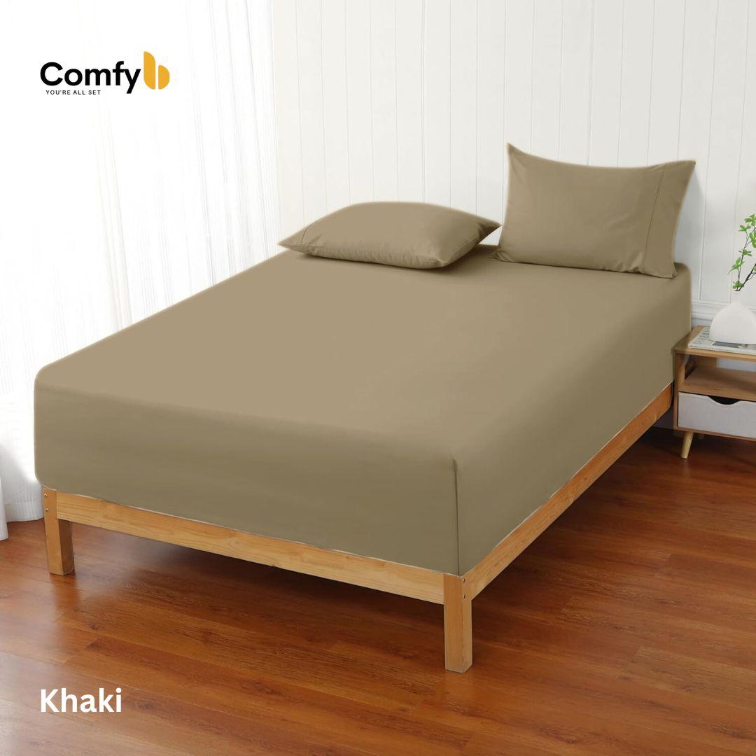 COMFYB 100% COTTON FITTED SHEET SET SOLID