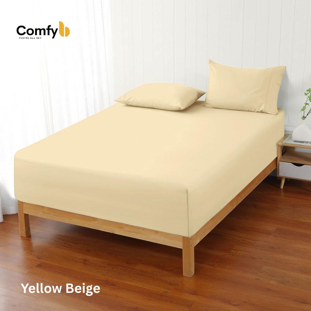 COMFYB 100% COTTON FITTED SHEET SET SOLID