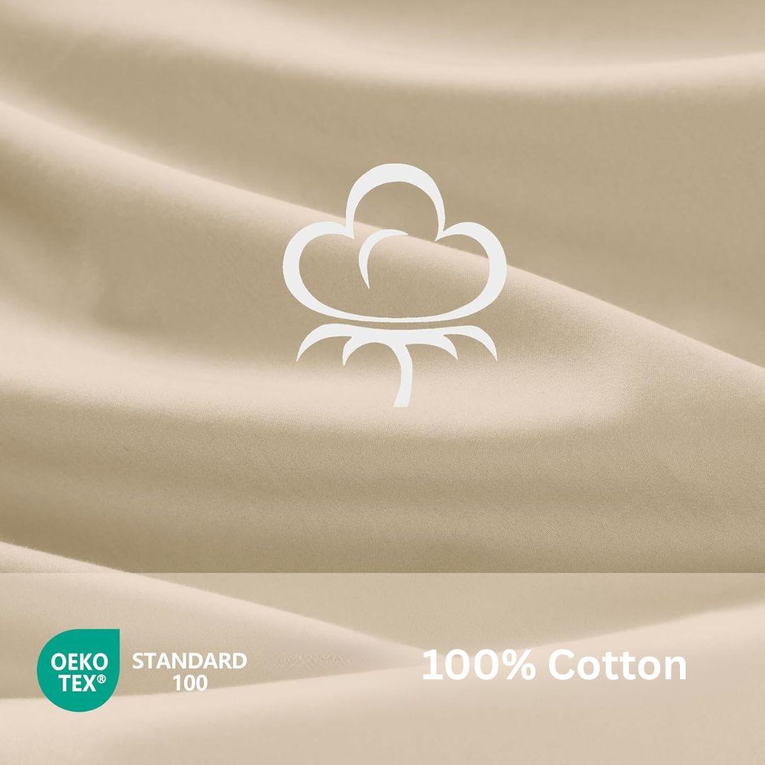 COMFYB 100% COTTON FITTED SHEET SET SOLID