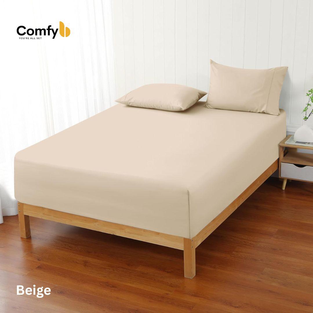COMFYB 100% COTTON FITTED SHEET SET SOLID