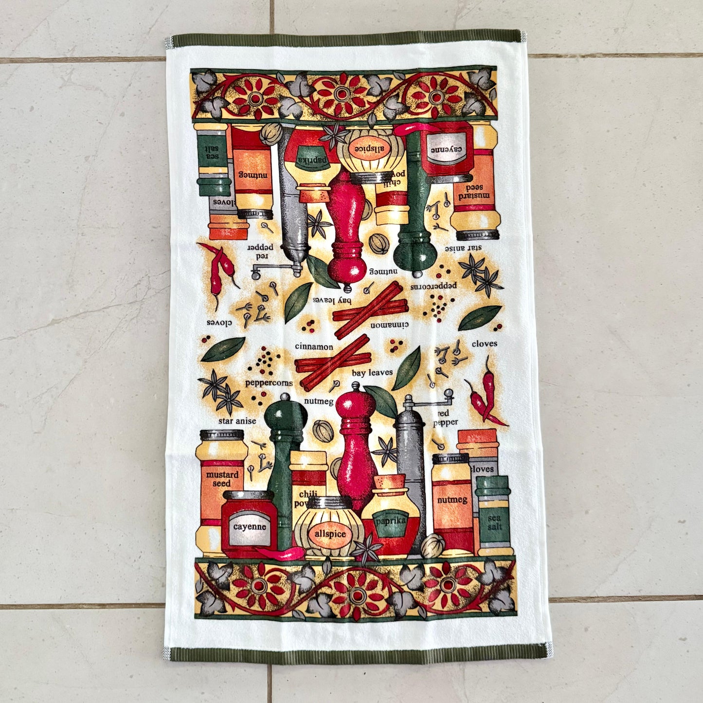CANNON 100% COTTON TOWEL KITCHEN VELOUR SET 6 PIECES SPICES
