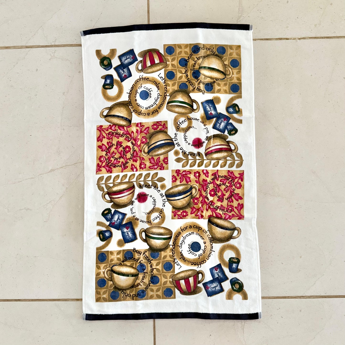 CANNON 100% COTTON TOWEL KITCHEN VELOUR SET 6 PIECES SUGAR