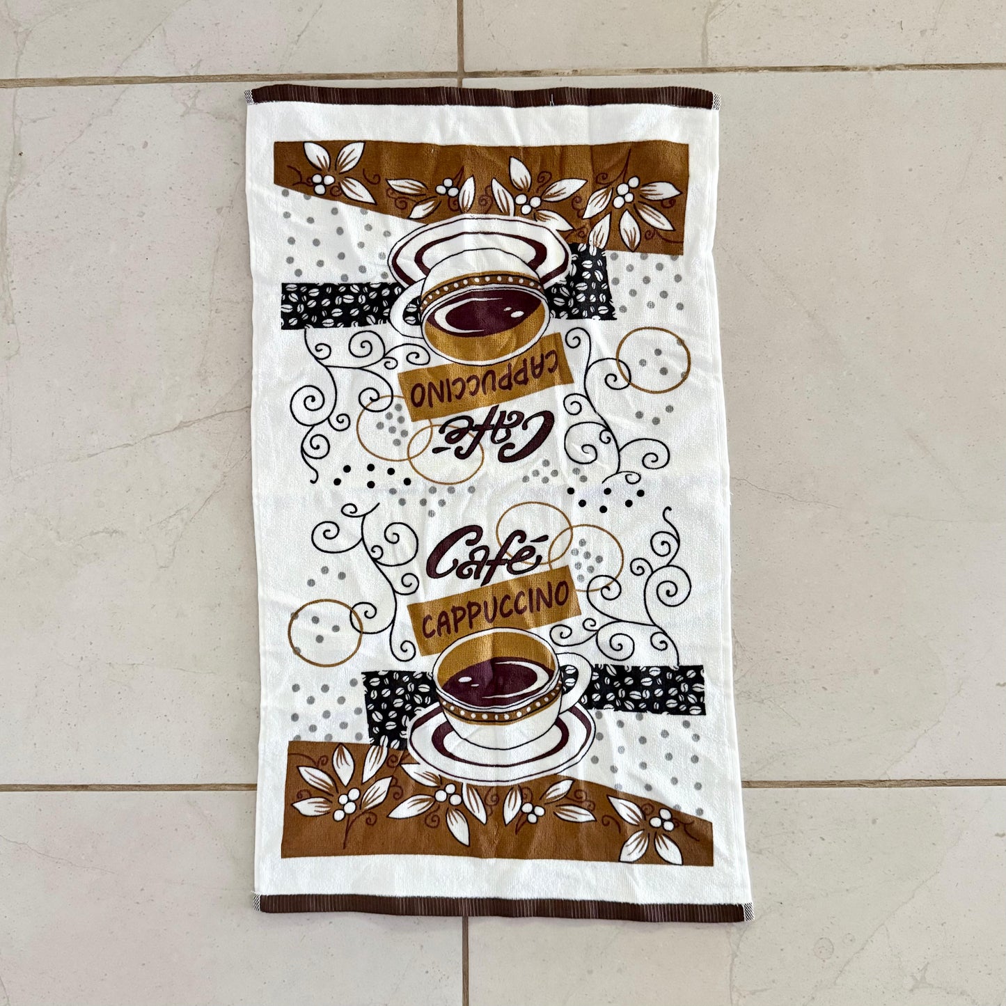 CANNON 100% COTTON TOWEL KITCHEN VELOUR SET 6 PIECES CAPPUCCINO