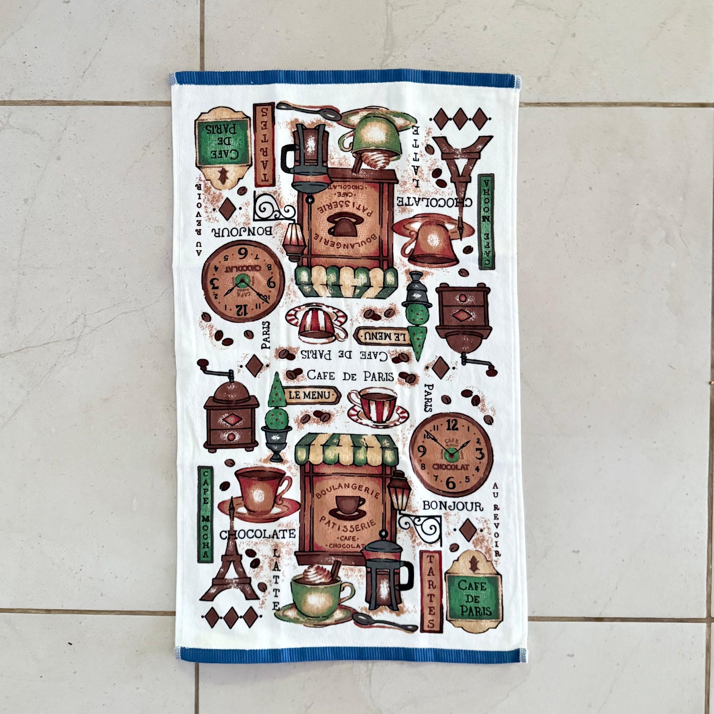 CANNON 100% COTTON TOWEL KITCHEN VELOUR SET 6 PIECES PARIS