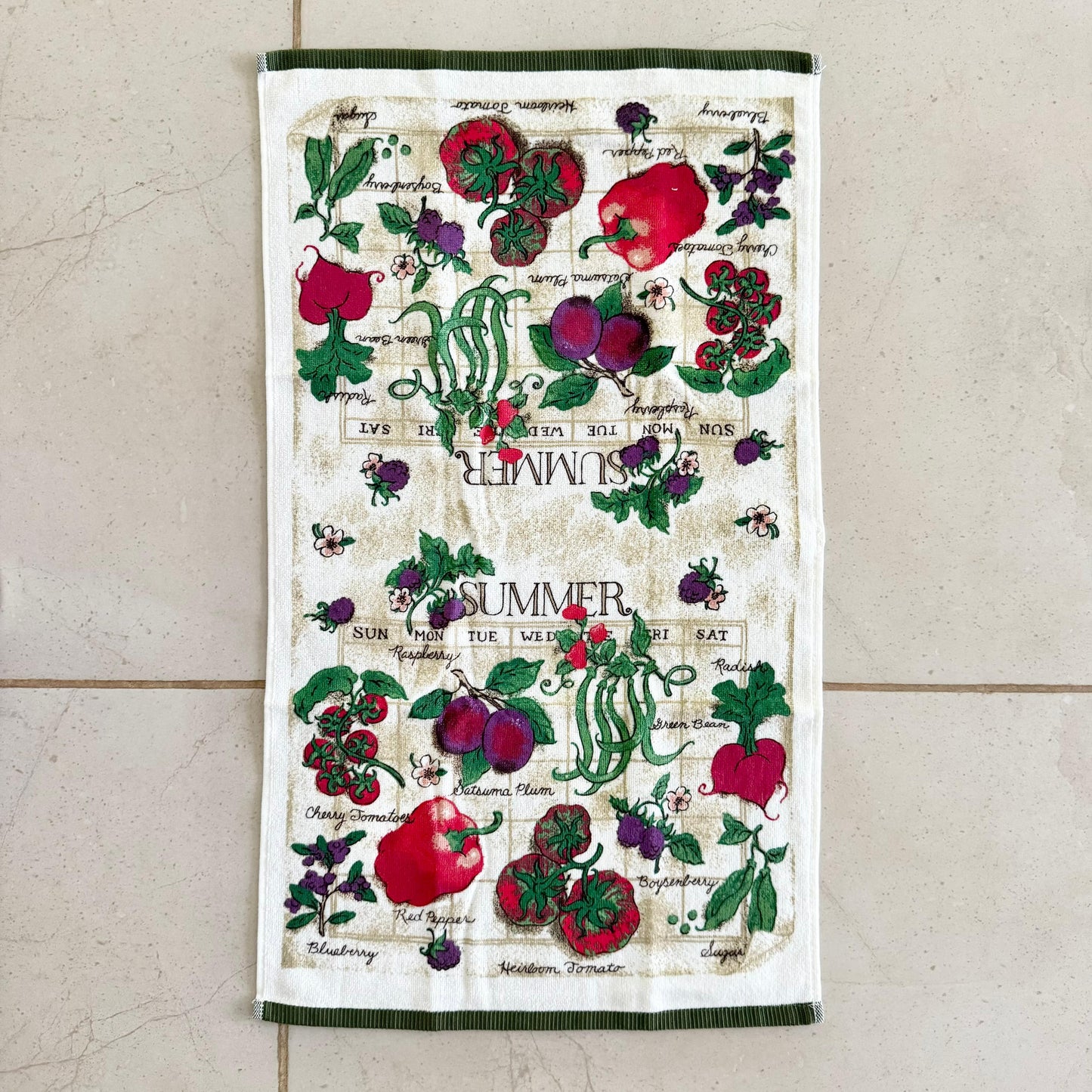 CANNON 100% COTTON TOWEL KITCHEN VELOUR SET 6 PIECES SUMMER
