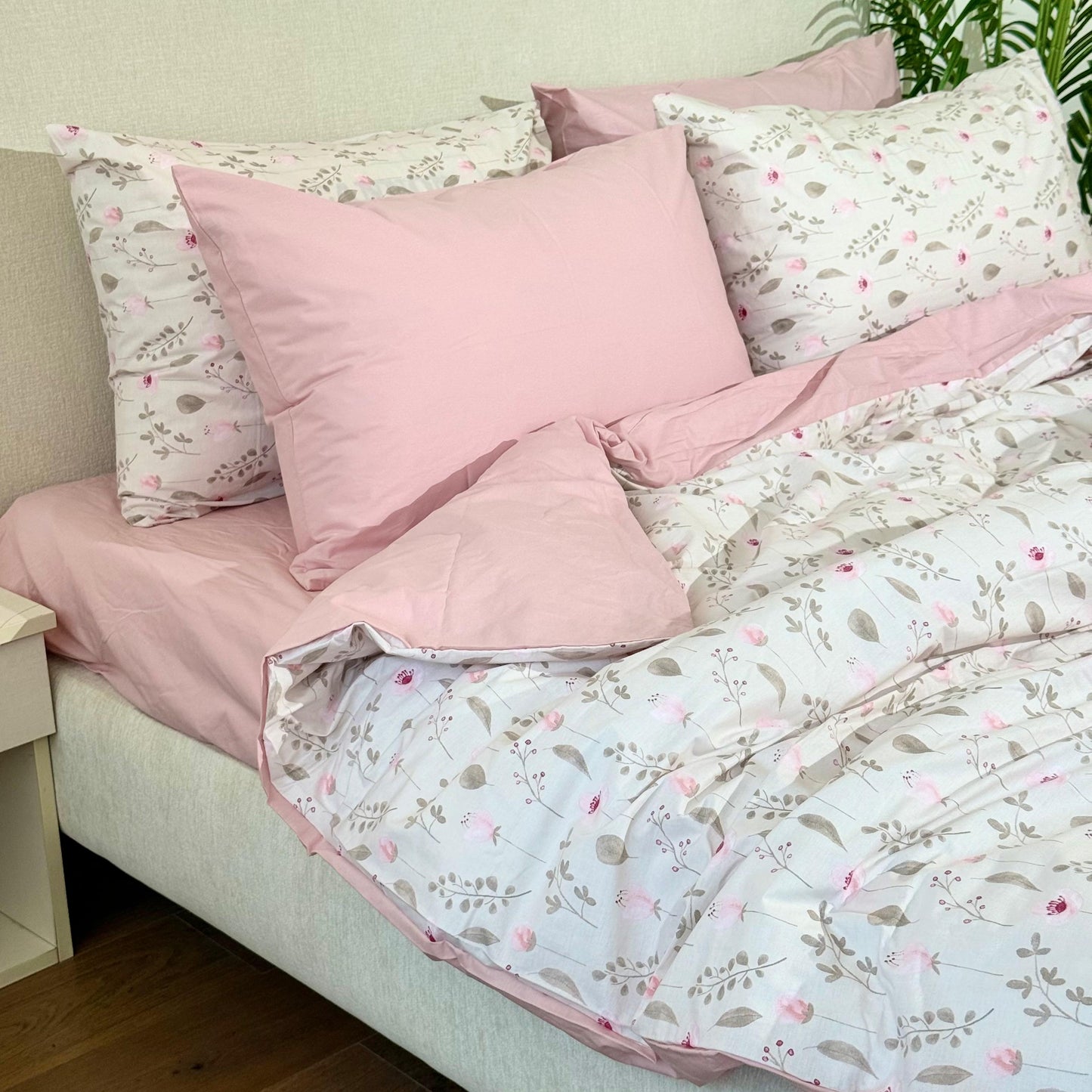 COMFYB 100% COTTON REVERSIBLE BED SET FLOW