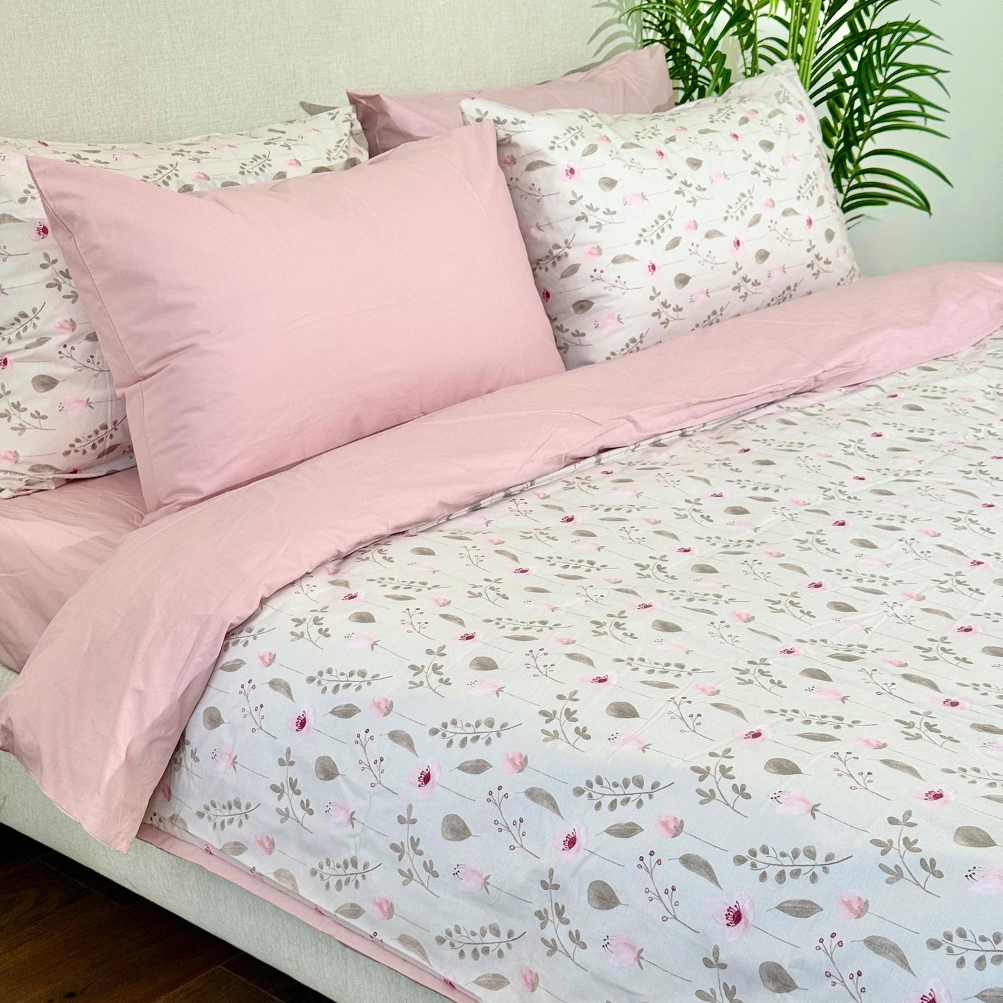 COMFYB 100% COTTON REVERSIBLE BED SET FLOW