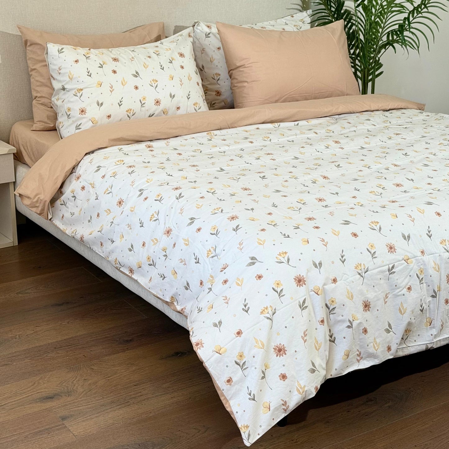 COMFYB 100% COTTON REVERSIBLE BED SET SUNFLOWER