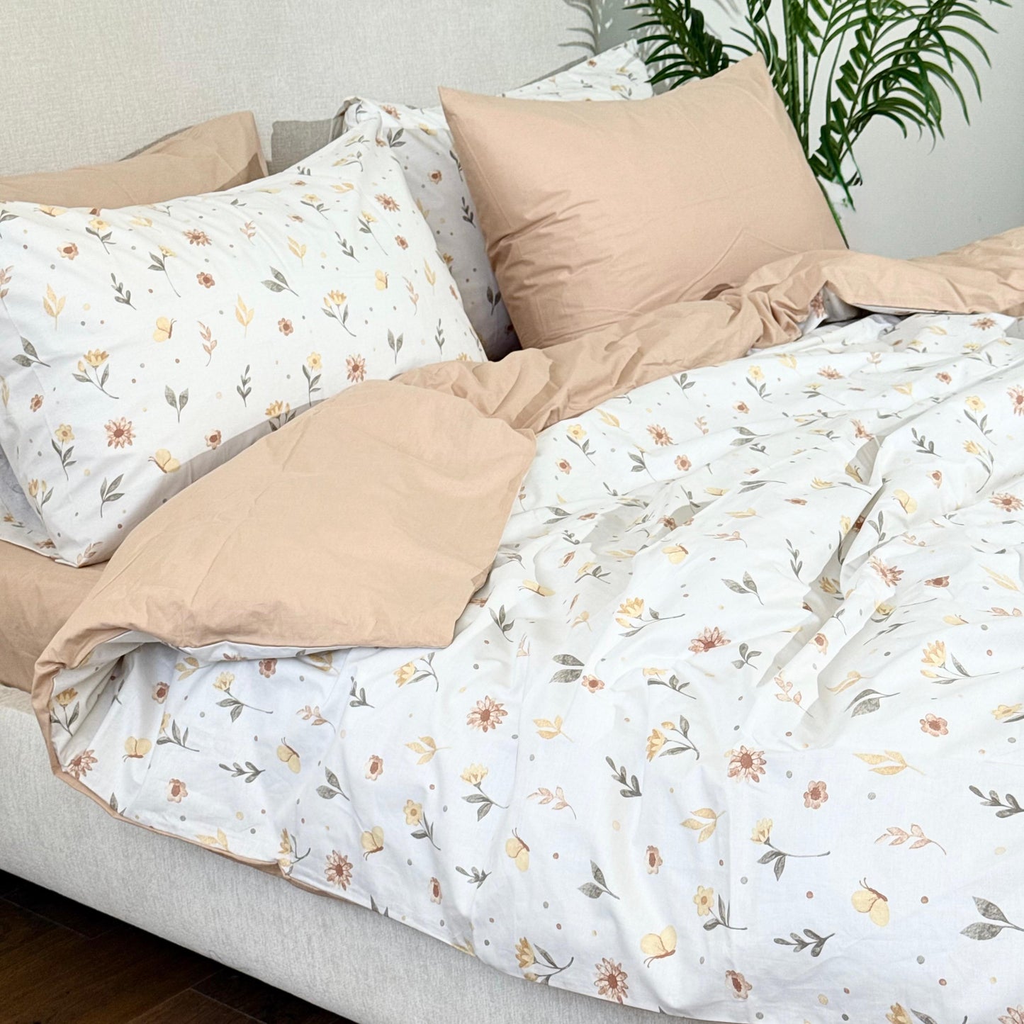 COMFYB 100% COTTON REVERSIBLE BED SET SUNFLOWER