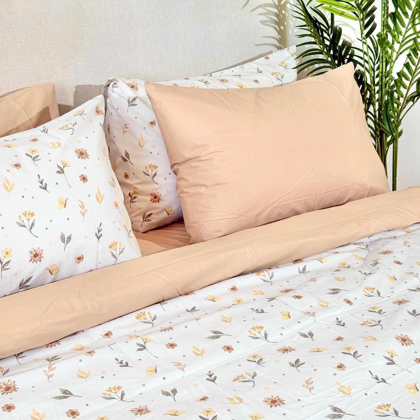 COMFYB 100% COTTON REVERSIBLE BED SET SUNFLOWER