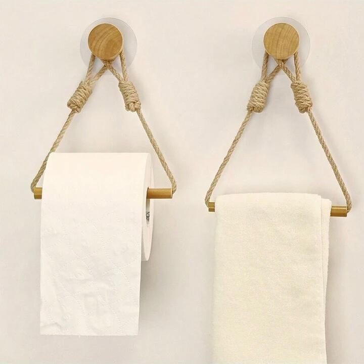 V BAMBOO HANGER WITH LEATHER