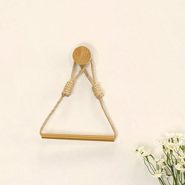 V BAMBOO HANGER WITH LEATHER