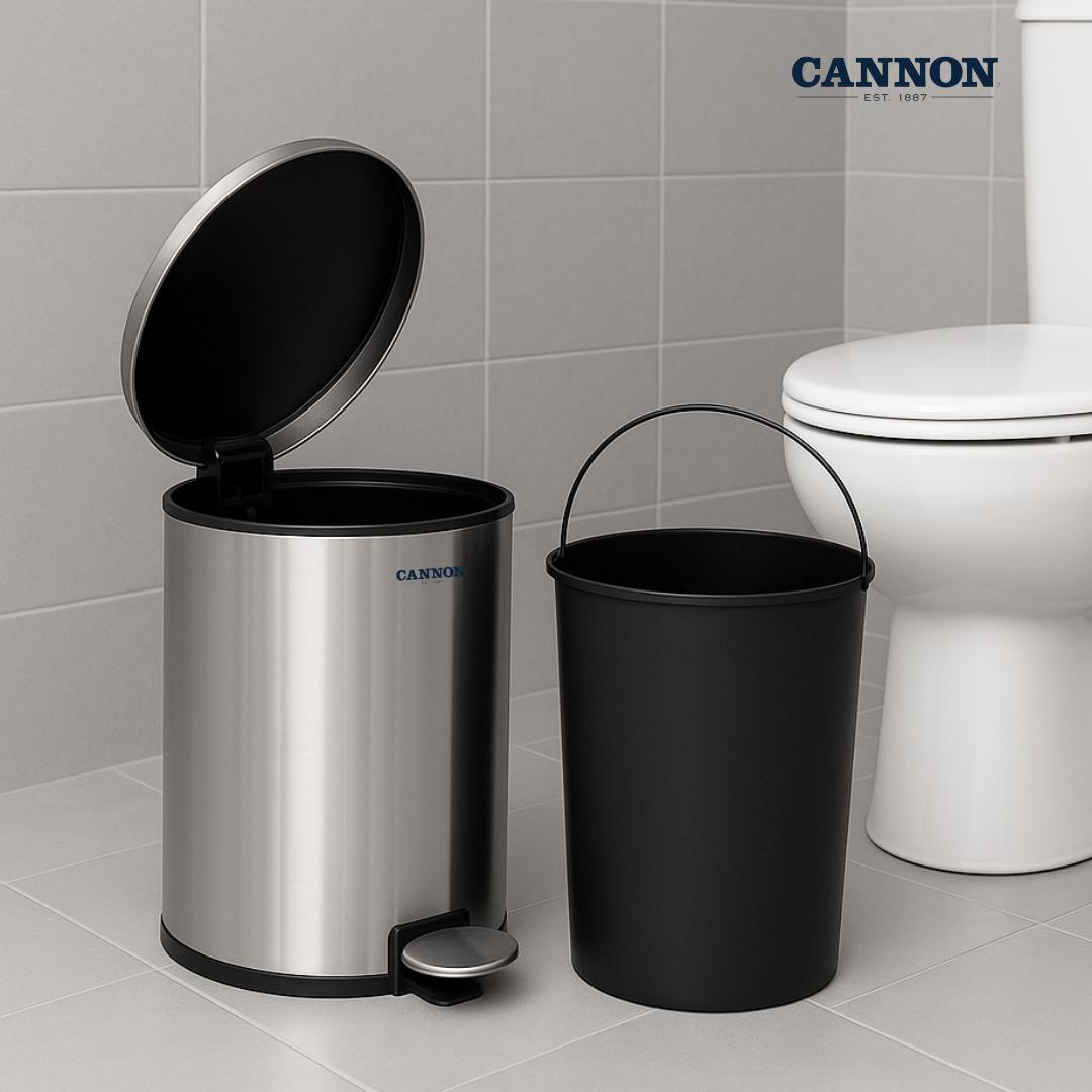 CANNON PEDAL TRASH CAN WITH LID ROUND 5 LITERS