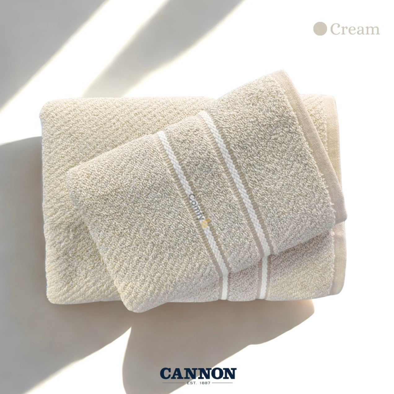 CANNON 100% COTTON TOWEL STRIPED